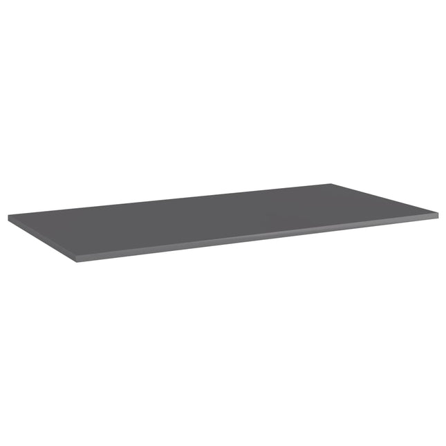 Ripiani per Libreria 4pz Grigio Lucido 80x20x1,5cm Multistrato