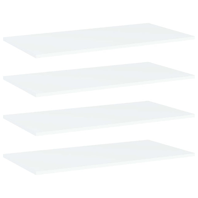 Ripiani per Libreria 4pz Bianchi 80x40x1,5 cm Legno Multistrato