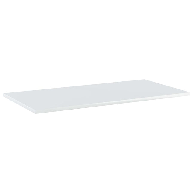 Ripiani per Libreria 8pz Bianco Lucido 80x40x1,5cm Multistrato