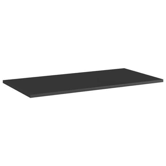 Ripiani per Libreria 4pz Nero Lucido 80x40x1,5cm Multistrato