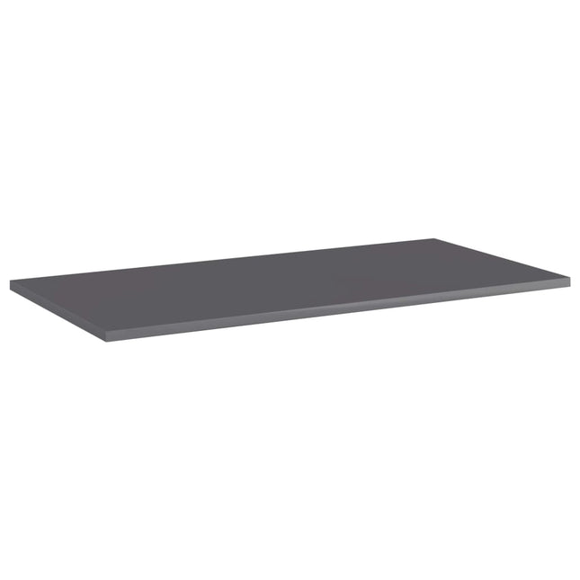 Ripiani per Libreria 8pz Grigio Lucido 80x40x1,5cm Multistrato