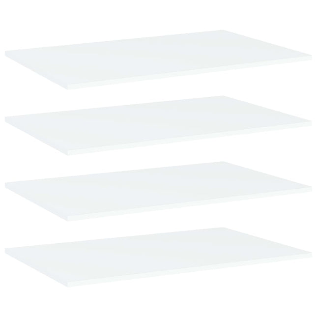 Ripiani per Libreria 4pz Bianchi 80x50x1,5 cm Legno Multistrato
