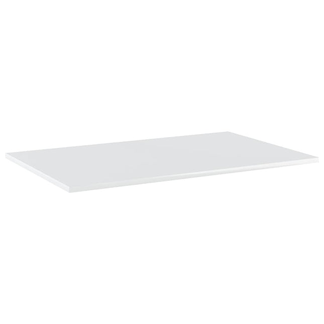 Ripiani per Libreria 4 pz Bianco Lucido 80x50x1,5cm Multistrato