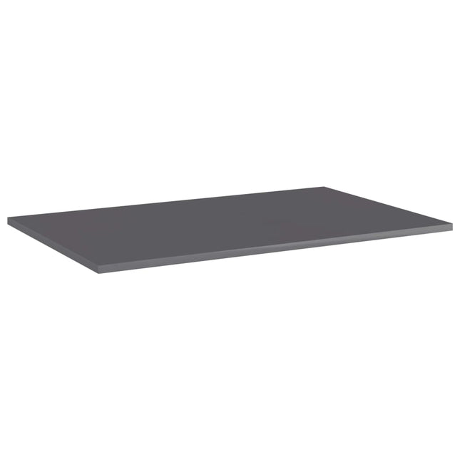 Ripiani per Libreria 4pz Grigio Lucido 80x50x1,5cm Multistrato
