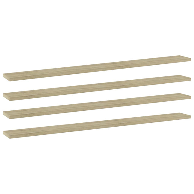 Ripiani per Libreria 4pz Rovere Sonoma 100x10x1,5cm Multistrato