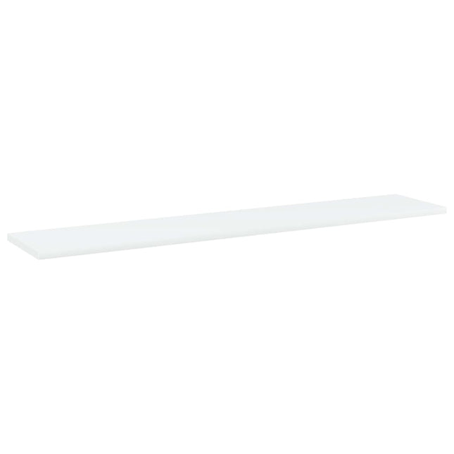 Ripiani per Libreria 8pz Bianchi 100x20x1,5cm Legno Multistrato