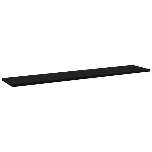 Ripiani per Libreria 8pz Neri 100x20x1,5cm in Legno Multistrato