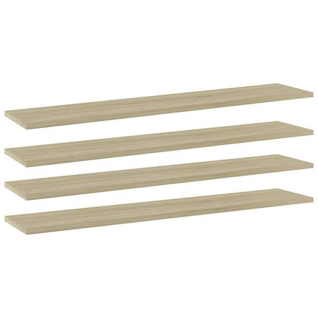 Ripiani per Libreria 4pz Rovere Sonoma 100x20x1,5cm Multistrato