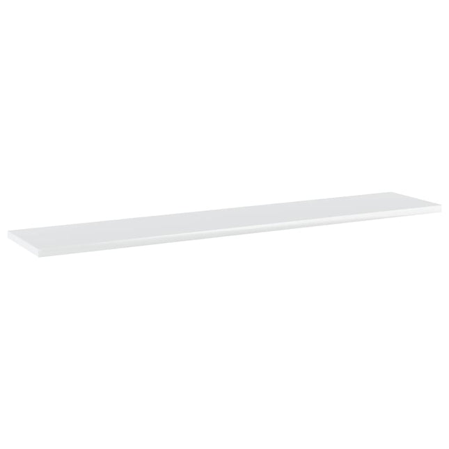 Ripiani per Libreria 4pz Bianco Lucido 100x20x1,5cm Multistrato