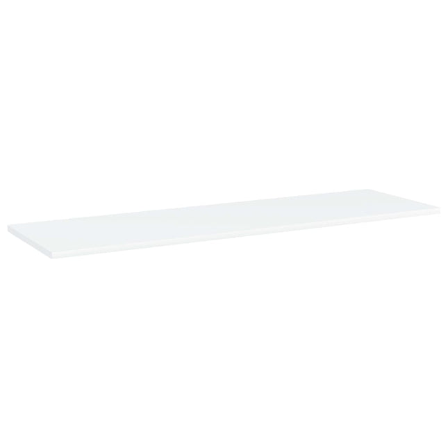 Ripiani per Libreria 8pz Bianchi 100x30x1,5cm Legno Multistrato