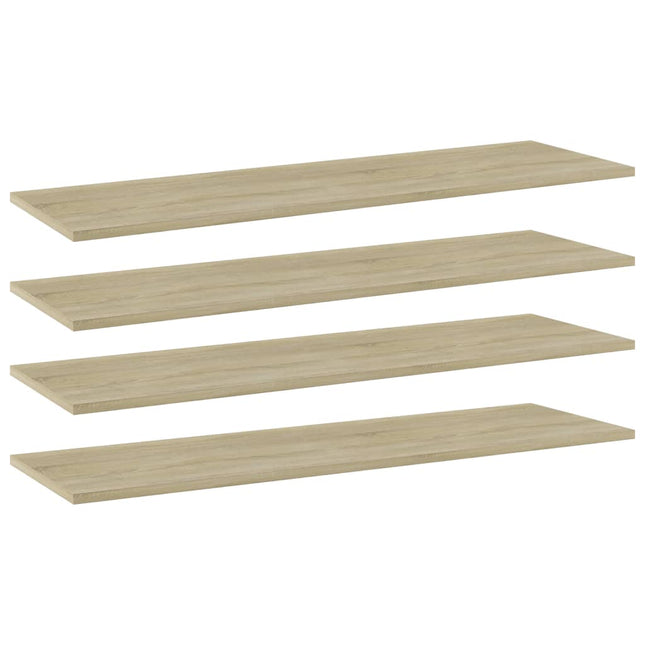 Ripiani per Libreria 4pz Rovere Sonoma 100x30x1,5cm Multistrato