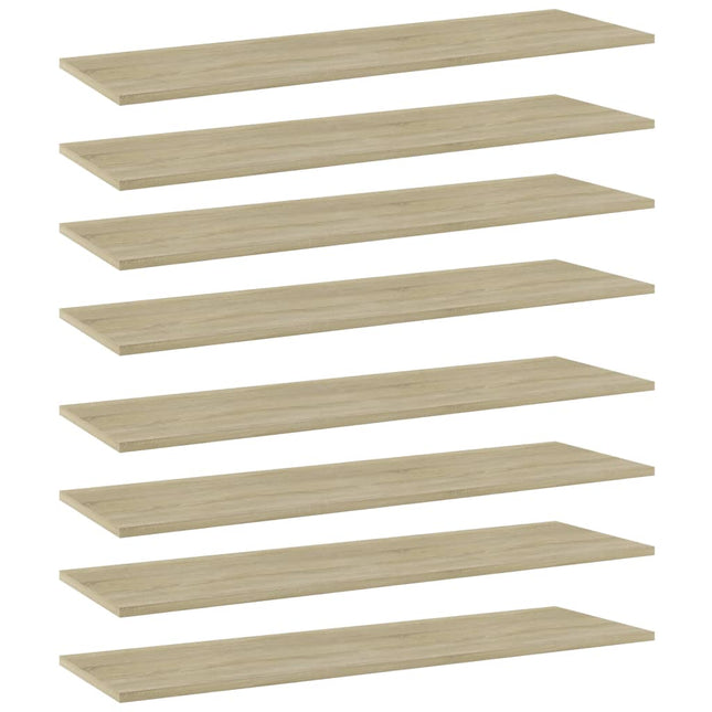 Ripiani per Libreria 8pz Rovere Sonoma 100x30x1,5cm Multistrato