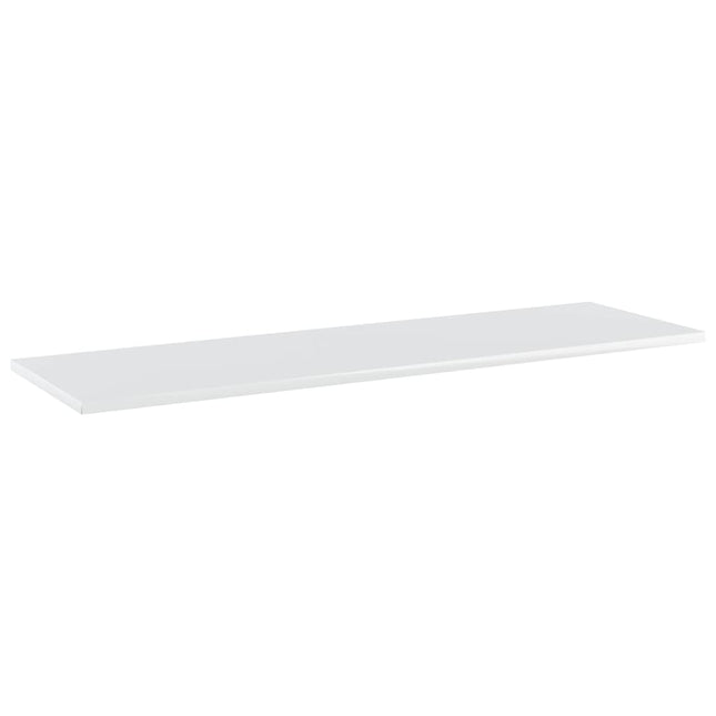 Ripiani per Libreria 8pz Bianco Lucido 100x30x1,5cm Multistrato