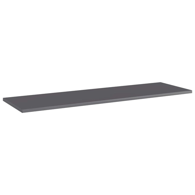 Ripiani per Libreria 4pz Grigio Lucido 100x30x1,5cm Multistrato