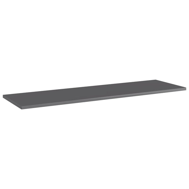 Ripiani per Libreria 8pz Grigio Lucido 100x30x1,5cm Multistrato