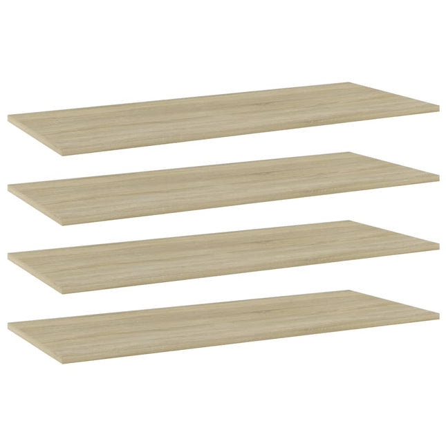 Ripiani per Libreria 4pz Rovere Sonoma 100x40x1,5cm Multistrato