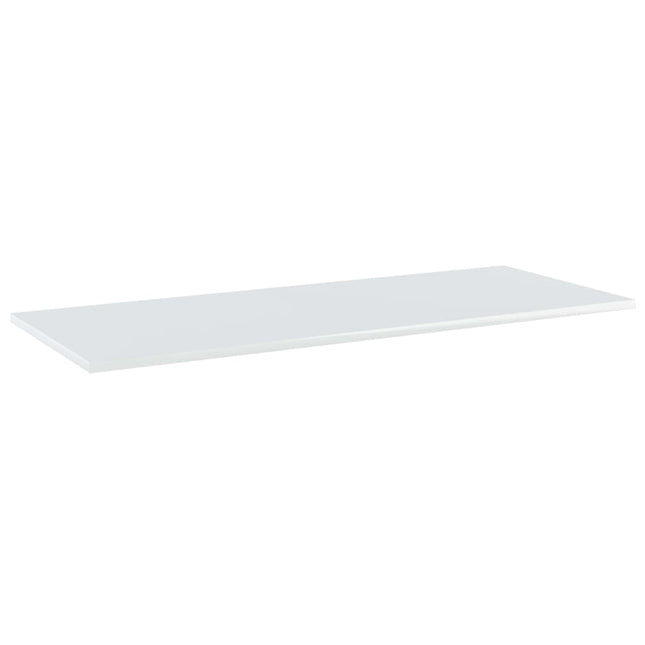 Ripiani per Libreria 4pz Bianco Lucido 100x40x1,5cm Multistrato