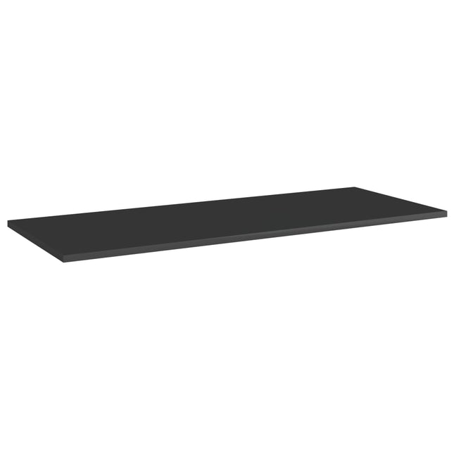 Ripiani per Libreria 4pz Nero Lucido 100x40x1,5cm Multistrato