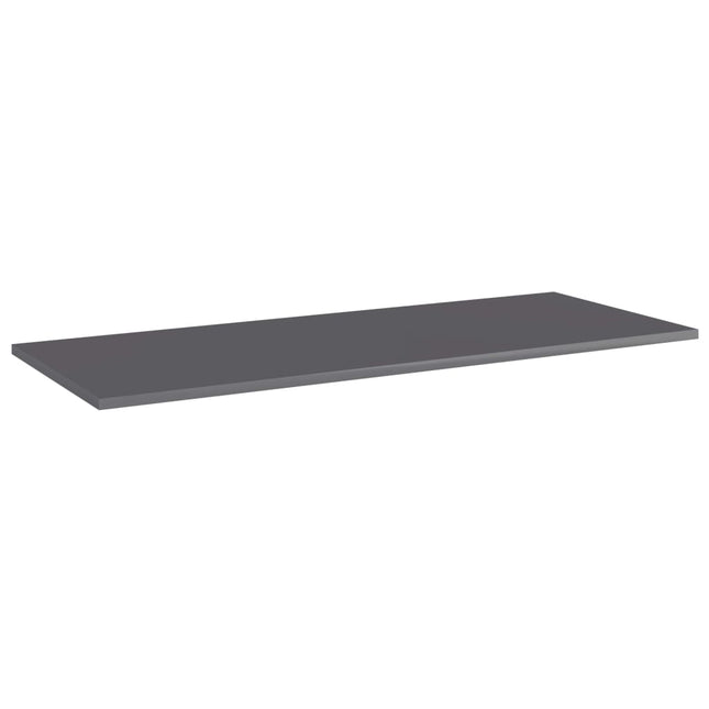 Ripiani per Libreria 4pz Grigio Lucido 100x40x1,5cm Multistrato