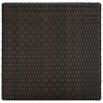 Set da Bar da Giardino 5 pz con Cuscini in Polyrattan Marrone