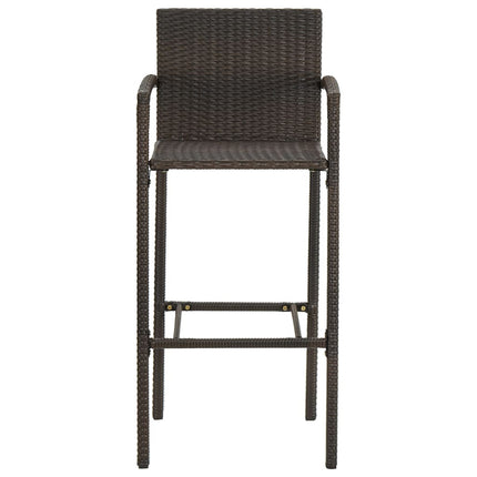 Set da Bar da Giardino 5 pz in Polyrattan Marrone