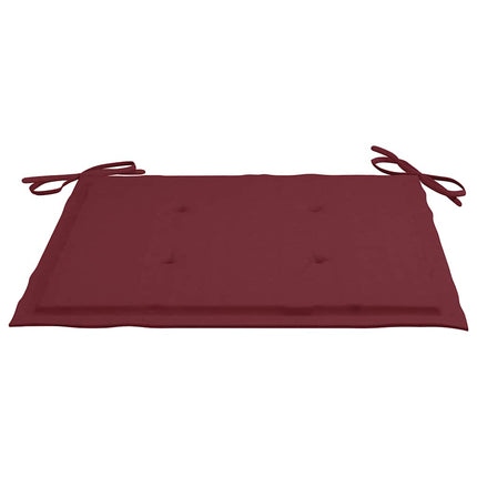 Sedie Batavia 2 pz con Cuscini Rosso Vino in Massello di Teak