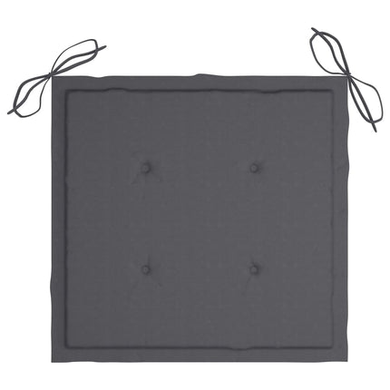 Set da Pranzo Giardino Pieghevole 3 pz Cuscino Massello di Teak