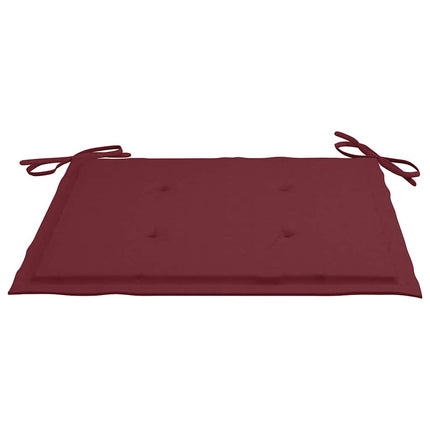 Set da Pranzo Giardino Pieghevole 3 pz Cuscino Massello di Teak