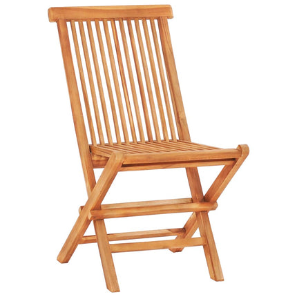 Set da Bistrot 3 pz con Cuscini Rossi in Legno Massello di Teak