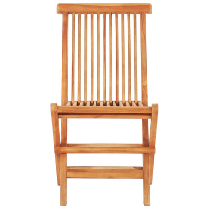 Set da Bistrot 3 pz con Cuscini Rossi in Legno Massello di Teak