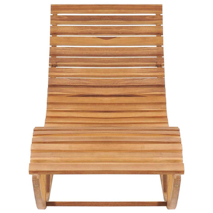 Lettino Prendisole a Dondolo con Cuscino in Massello di Teak