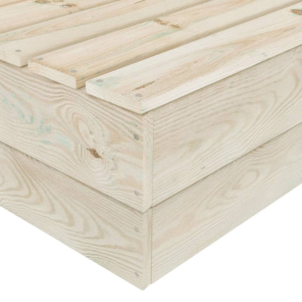 Set Divani da Giardino su Pallet 7 pz con Cuscini Legno Abete