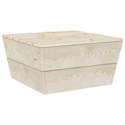 Set Divani da Giardino su Pallet 9 pz con Cuscini Legno Abete