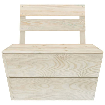 Divano da Giardino a 4 Posti su Pallet Legno Abete Impregnato