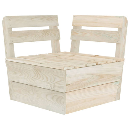 Set Divani da Giardino su Pallet 6 pz in Legno Abete Impregnato