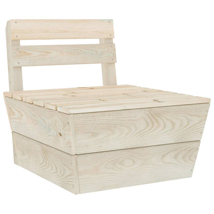 Set Divani da Giardino su Pallet 9 pz in Legno Abete Impregnato