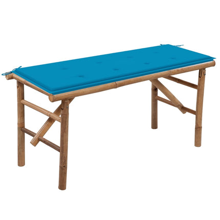 Panca da Giardino Pieghevole con Cuscino 118 cm in BambÃ¹