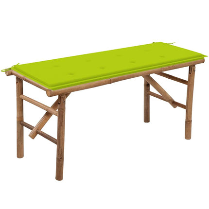 Panca da Giardino Pieghevole con Cuscino 118 cm in BambÃ¹