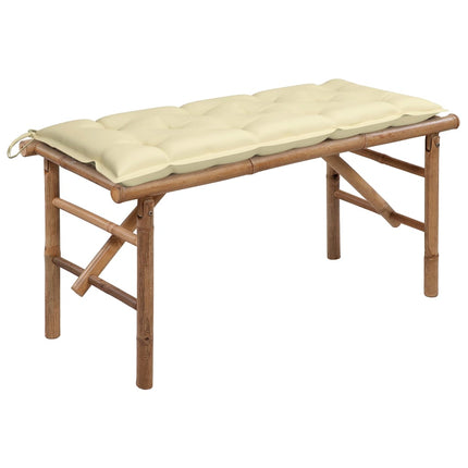Panca da Giardino Pieghevole con Cuscino 118 cm in BambÃ¹