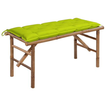 Panca da Giardino Pieghevole con Cuscino 118 cm in BambÃ¹