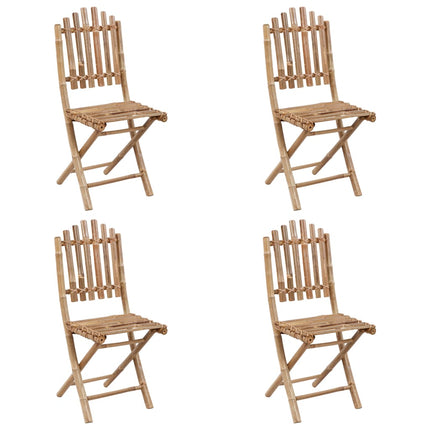 Set da Pranzo da Giardino 5 pz Pieghevole con Cuscini in BambÃƒÂ¹