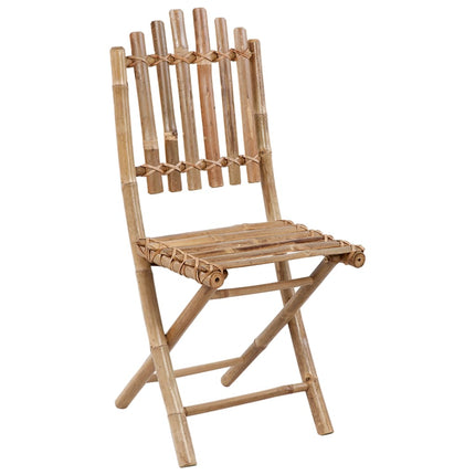 Set da Pranzo da Giardino 5 pz Pieghevole con Cuscini in BambÃƒÂ¹