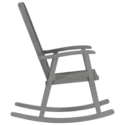 3064217 Rocking Chair with Cushions Grey Solid Acacia Wood (311845+47540)