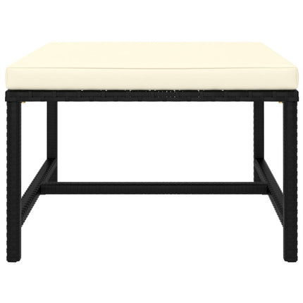 Set Divani da Giardino 11 pz con Cuscini in Polyrattan Nero