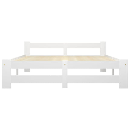Giroletto senza Materasso Bianco 160x200 cm in Legno di Pino