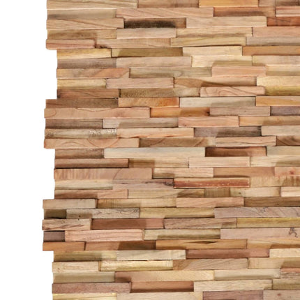 Pannelli per Pareti 10 pz 1,08 m² in Legno Massello di Teak