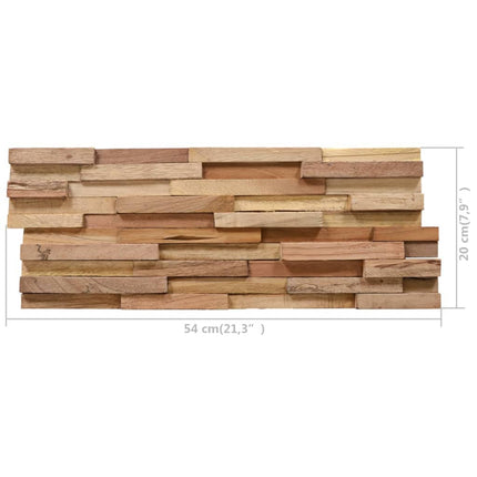 Pannelli per Pareti 10 pz 1,08 m² in Legno Massello di Teak