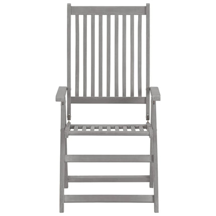 Sedie da Giardino Reclinabili 4 pz con Cuscini Massello Acacia