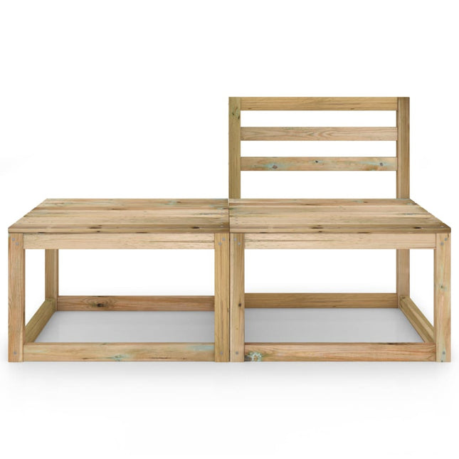 Set Salotto da Giardino 2 pz Verde in Legno di Pino Impregnato