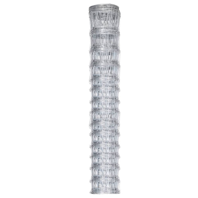 Recinzione da Giardino in Acciaio Zincato 50x1,6 m Argento